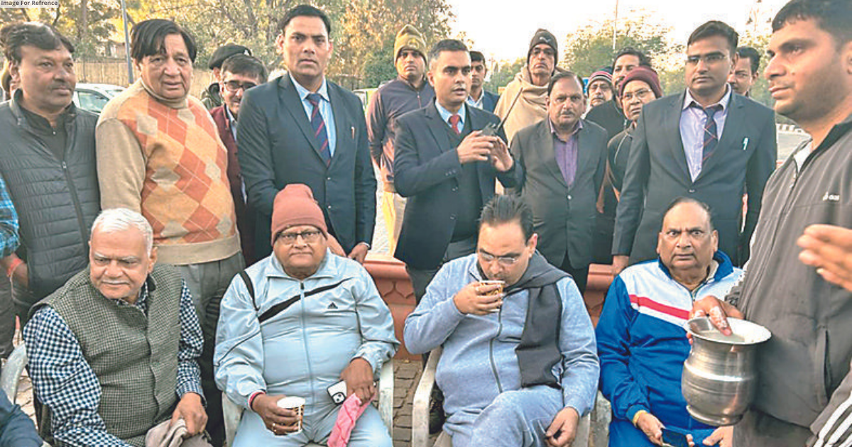 CM Sharma speaks to people during morning walk, promotes ‘Fit India’